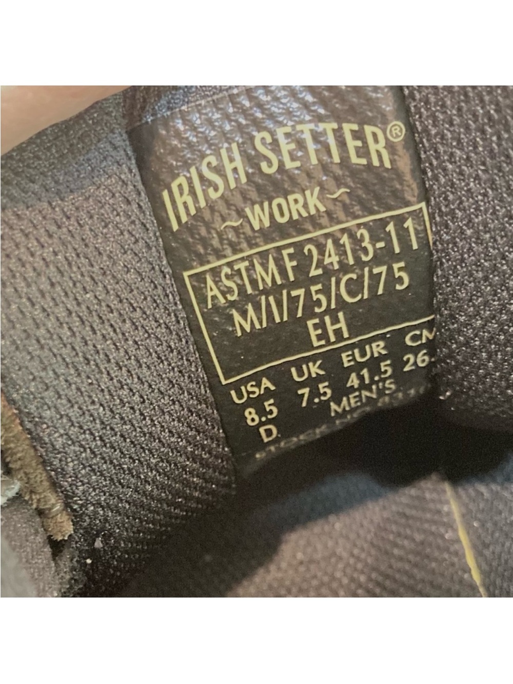 Irish Setter Steel Toe Sneaker Shoe 8.5D - Picture 8 of 9